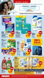 Gazetka promocyjna Penny - Prospekte - Gazetka - ważna od 30.11 do 30.11.2024 - strona 28 - produkty: Alwa, Always, angebot, angebote, ariel, Bad, coupon, coupons, Discreet, febreze, feuchttücher, gin, Kinder, lenor, lufterfrischer, pampers, Pants, Pods, pril, Raumduft, shampoo, slip, slipeinlagen, spülmittel, Ti, tücher, universal pulver, windeln