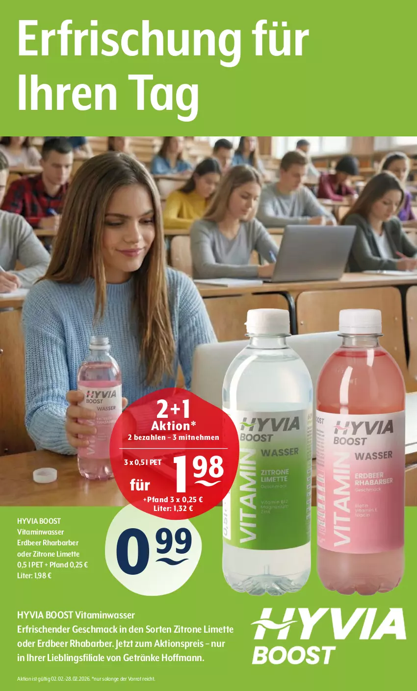 Aktueller Prospekt Getraenke Hoffmann - Prospekte - von 16.02 bis 21.02.2026 - strona 11 - produkty: aktionspreis, eis, getränk, getränke, limette, mac, Mett, reis, rhabarber, Ti, vita, wasser, zitrone