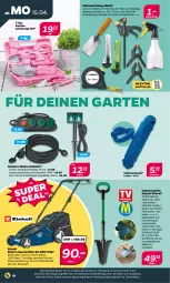 Gazetka promocyjna Netto - Woche 16 - Gazetka - ważna od 20.04 do 20.04.2024 - strona 18 - produkty: auer, Brei, bürste, Draht, einhell, eis, Elektro, Garten, kraft, LG, rasen, rasenmäher, sac, säge, Spaten, steckdose, Steckdosenleiste, Ti, Vielzweckseil, weck, werkzeug, ZTE