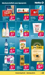 Gazetka promocyjna Netto - Woche 16 - Gazetka - ważna od 20.04 do 20.04.2024 - strona 27 - produkty: beutel, bohne, bohnen, bohnenkaffee, cerealien, eis, flasche, Gorbatschow, hella, jacobs, jules mumm, kaffee, kaffeebohnen, keks, Kinder, kitkat, kokos, kokosnuss, likör, lion, löslicher bohnenkaffee, mac, Malibu, mumm, nestlé, nuss, raffaello, reis, ritter, ritter sport, smarties, Sport, Ti, wasser, wodka