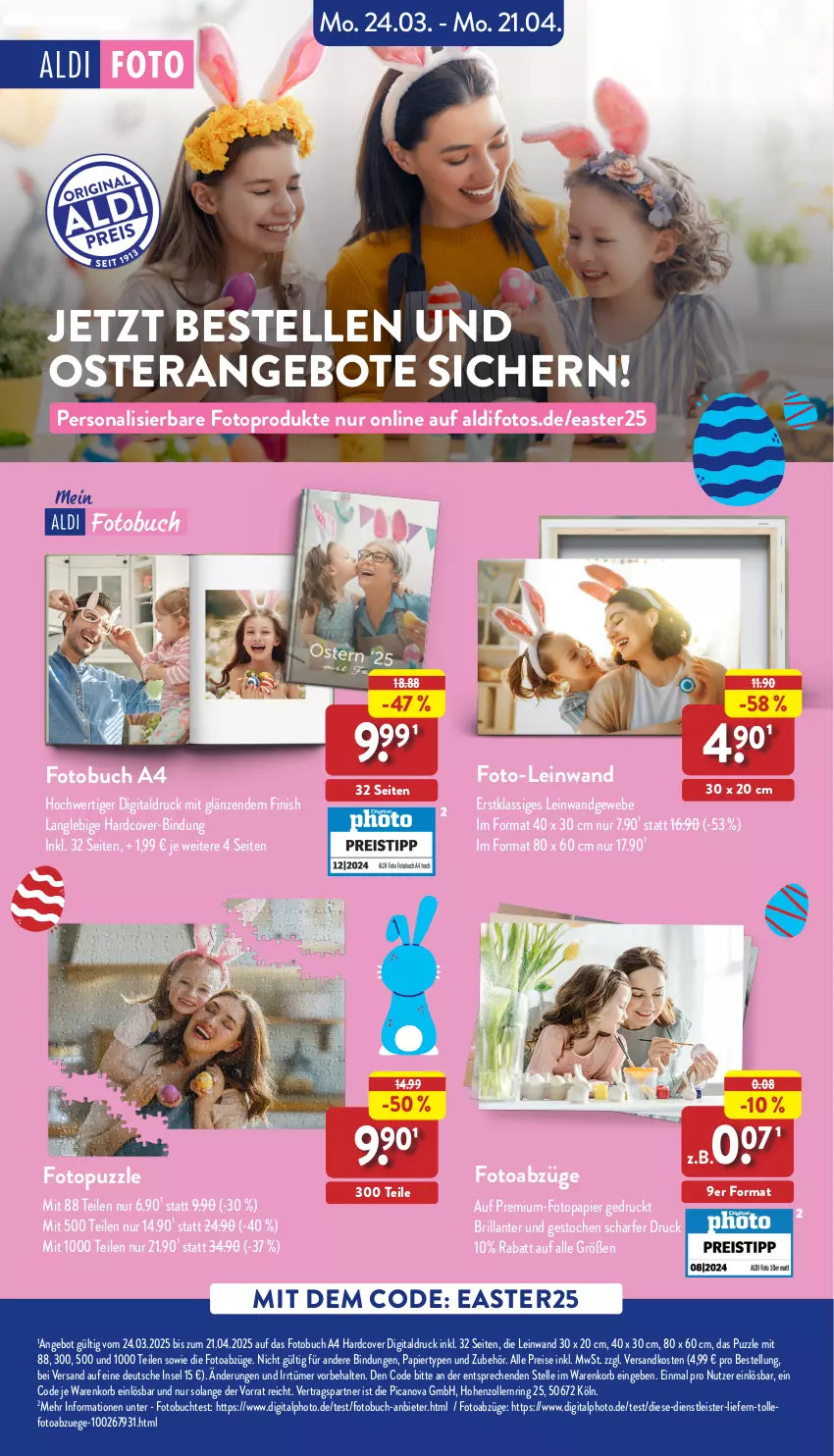 Aktueller Prospekt Aldi Nord - Von Montag - von 31.03 bis 05.04.2025 - strona 51 - produkty: aldi, angebot, angebote, buch, eis, elle, Finish, Fotobuch, korb, ndk, papier, Persona, Puzzle, reis, ring, Ti, tiefpreis