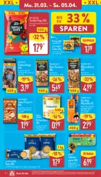 Gazetka promocyjna Aldi Nord - Von Montag - Gazetka - ważna od 05.04 do 05.04.2025 - strona 12 - produkty: beutel, brut, chips, cin, dip, eis, Elektro, erbsen, erdnuss, hartweizen, HP, kichererbsen, korn, Laufen, mais, milch, natur, nuss, papier, paprika, pasta, popcorn, reis, Ria, Salsa, schoko, schokolade, snack, snacks, Sun Snacks, Ti, tiefpreis, toilettenpapier, tortilla, vollmilch, walnuss, walnusskerne, würstchen