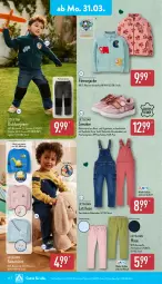 Gazetka promocyjna Aldi Nord - Von Montag - Gazetka - ważna od 05.04 do 05.04.2025 - strona 16 - produkty: aldi, Bau, baumwolle, decksohle, disney, Fleecejacke, Hasbro, hose, Jacke, jeans, Latzhose, Paw Patrol, Peppa Pig, Ria, rind, schwein, shirt, sneaker, Sweatshirt, Ti, wein, wolle