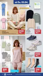 Gazetka promocyjna Aldi Nord - Von Montag - Gazetka - ważna od 05.04 do 05.04.2025 - strona 24 - produkty: aldi, Bau, baumwolle, bett, dell, eis, garnitur, Jacke, kleid, Kleidung, Mode, Pyjama, Ria, rum, rwe, sneaker, socken, Strickjacke, Ti, up2fashion, wolle