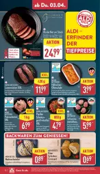 Gazetka promocyjna Aldi Nord - Von Montag - Gazetka - ważna od 05.04 do 05.04.2025 - strona 36 - produkty: aldi, backwaren, braten, brustfilet, Croissant, eis, Elan, filet, geback, geschnetzeltes, gewürz, gin, grill, Hefe, hollandaise, hörnchen, Käse, kräuter, lamm, Lammrücken, marinade, medaillons, Ofen, paprika, Plunder, pute, putenbrust, putenbrustfilet, putenschnitzel, reis, rind, rinder, rinderfilet, sauce, sauce hollandaise, Schal, Schale, schinken, schnitzel, schwein, schweine, spargel, Ti, tiefpreis, tisch, wein, weine, Zelt, ZTE