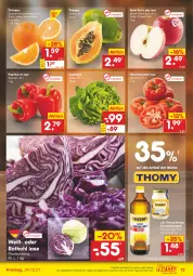 Gazetka promocyjna Netto Marken-Discount - Filial Angebote - Gazetka - ważna od 24.12 do 24.12.2021 - strona 13 - produkty: angebot, asti, blume, blumen, blumenöl, eis, fleisch, kopfsalat, orange, orangen, Papaya, paprika, paprika rot, Pink Lady, reis, rotkohl, salat, sonnenblume, sonnenblumen, sonnenblumenöl, thomy, Ti, tomate, tomaten, vita, ZTE