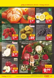 Gazetka promocyjna Netto Marken-Discount - Filial Angebote - Gazetka - ważna od 24.12 do 24.12.2021 - strona 32 - produkty: angebot, asti, beere, beeren, beutel, Birnen, erdbeere, erdbeeren, kiwi, Kiwi Gold, Kugel, LG, mandarine, mandarinen, Schal, Schale, Ti, trauben, zitrone, zitronen, ZTE