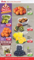 Gazetka promocyjna Famila - Prospekte - Gazetka - ważna od 07.01 do 07.01.2023 - strona 2 - produkty: Bau, beere, beeren, beutel, bio, Birnen, clementinen, eis, goldmarie, heidelbeere, heidelbeeren, kiwi, orange, orangen, reis, salat, Schal, Schale, tafelbirnen, Ti, zitrone, zitronen