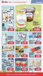 Gazetka promocyjna Famila - Prospekte - Gazetka - ważna od 02.04 do 02.04.2022 - strona 10 - produkty: actimel, actimel drink, alpro, auer, aufstrich, Bau, Bauer, Becher, beutel, brot, brotaufstrich, danone, danone actimel drink, drink, eier, eis, ente, filet, filets, fisch, flasche, frucht, fruchtjoghurt, gnocchi, hafer, hering, Herings, heringsfilets, joghur, joghurt, kuchen, kühlregal, lamm, landliebe, matjes, nadler, Popp, pudding, regal, reis, ring, sahne, salat, salate, salatsauce, salz, sauce, soya, Sylter, tante fanny, Ti, topf, Zum Dorfkrug