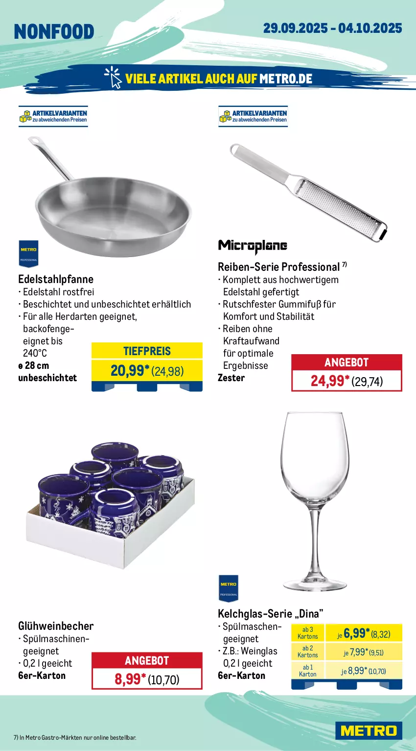Aktueller Prospekt Metro - Wochen-Angebote Gastro - von 29.09 bis 04.10.2025 - strona 18 - produkty: angebot, backofen, Becher, edelstahl, eis, Glühwein, herdarten, kraft, Metro, metro gastro, Ofen, pfanne, reis, spülmaschinen, Ti, tiefpreis, wein