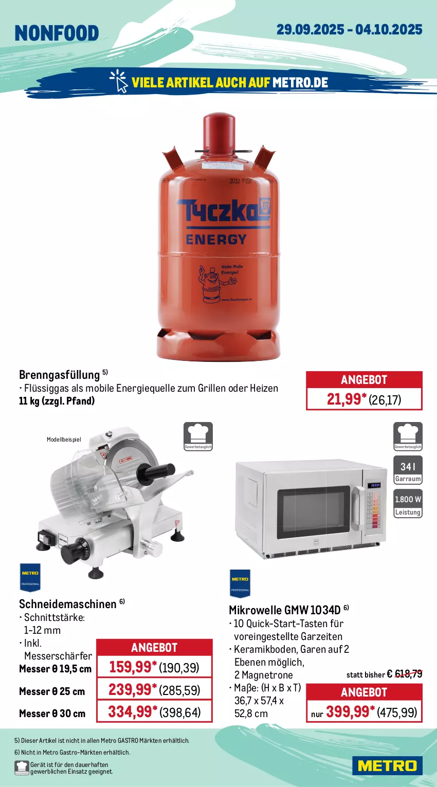 Aktueller Prospekt Metro - Wochen-Angebote Gastro - von 29.09 bis 04.10.2025 - strona 19 - produkty: angebot, auer, dell, eis, elle, garraum, grill, messer, Metro, metro gastro, mikrowelle, Mode, Ti