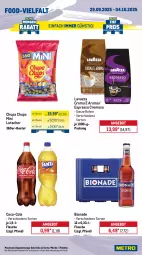 Gazetka promocyjna Metro - Wochen-Angebote Gastro - Gazetka - ważna od 04.10 do 04.10.2025 - strona 14 - produkty: amaro, angebot, bacardi, bacardi rum, beutel, bier, bio, bionade, bohne, chupa, chupa chups, coca-cola, cola, ecco, eis, espresso, flasche, franziskaner, frucht, fruchtsecco, getränk, getränke, lavazza, Lutscher, Metro, metro gastro, Palette, rama, ramazzott, ramazzotti, reis, rotkäppchen, rum, sekt, Ti, tiefpreis, zott