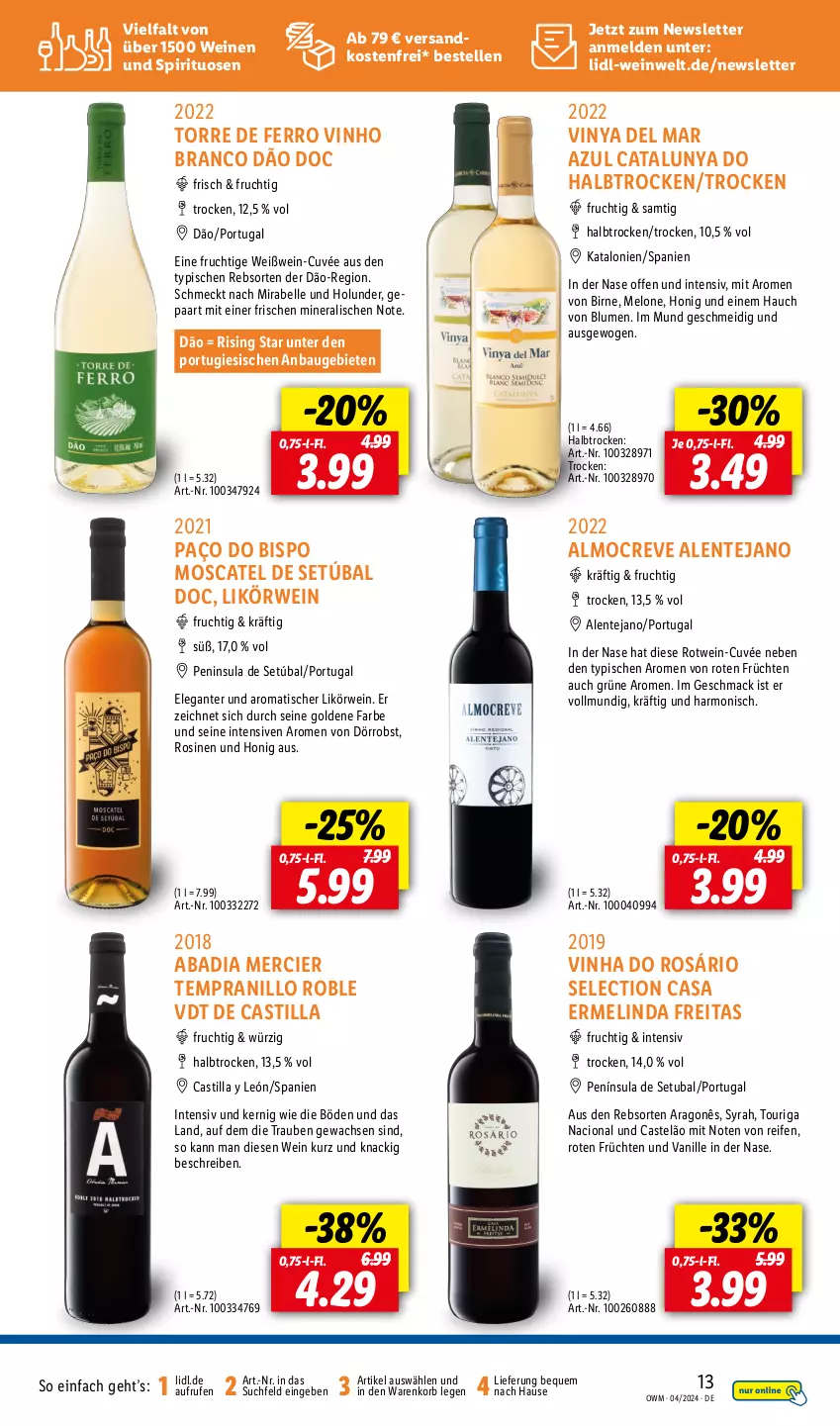 Aktueller Prospekt Lidl - Highlights in der Weinwelt - von 01.04 bis 30.04.2024 - strona 13 - produkty: asti, Bad, Bau, blume, blumen, cuvée, elle, ente, frucht, früchte, früchten, holunder, honig, korb, likör, mac, melone, merci, ndk, obst, reifen, rotwein, rwe, spirituosen, tempranillo, Ti, tisch, trauben, vanille, versandkostenfrei, wein, weine, Weißwein, weißwein-