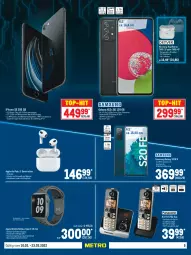 Gazetka promocyjna Metro - Technik Spezial - Gazetka - ważna od 27.05 do 27.05.2022 - strona 5 - produkty: Alwa, Always, Apple, Apple AirPods, Apple Watch, Armband, auer, Bau, Betriebssystem, bio, buch, fingerabdrucksensor, frontkamera, GPS, iphone, IPhone SE, kamera, kopfhörer, octa-core prozessor, Pods, rel, Samsung, samsung galaxy, Samsung Galaxy S, Samsung Galaxy S20, Sport, telefon, Ti, top-hit, wasser