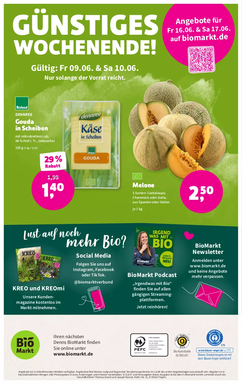 Aktueller Prospekt Denns Biomarkt - Prospekte - von 07.06 bis 20.06.2023 - strona 16 - produkty: angebot, angebote, auer, auto, bio, Clin, dennree, drucker, eis, elle, Engel, gouda, käfer, kerze, LG, magazin, melone, Rauch, reis, Ti, Tiere, trolli, ZTE