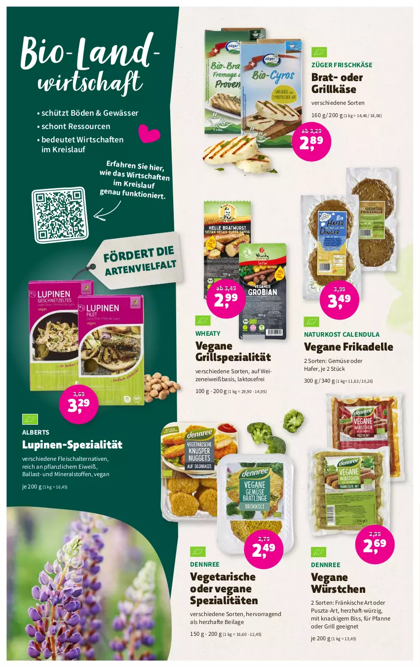 Aktueller Prospekt Denns Biomarkt - Prospekte - von 07.06 bis 20.06.2023 - strona 8 - produkty: ball, bio, Calendula, dell, dennree, eis, elle, fleisch, Fleischalternative, frischkäse, grill, Grillkäse, hafer, ilag, Käse, natur, pfanne, reis, Schal, Spezi, Ti, Vegeta, würstchen