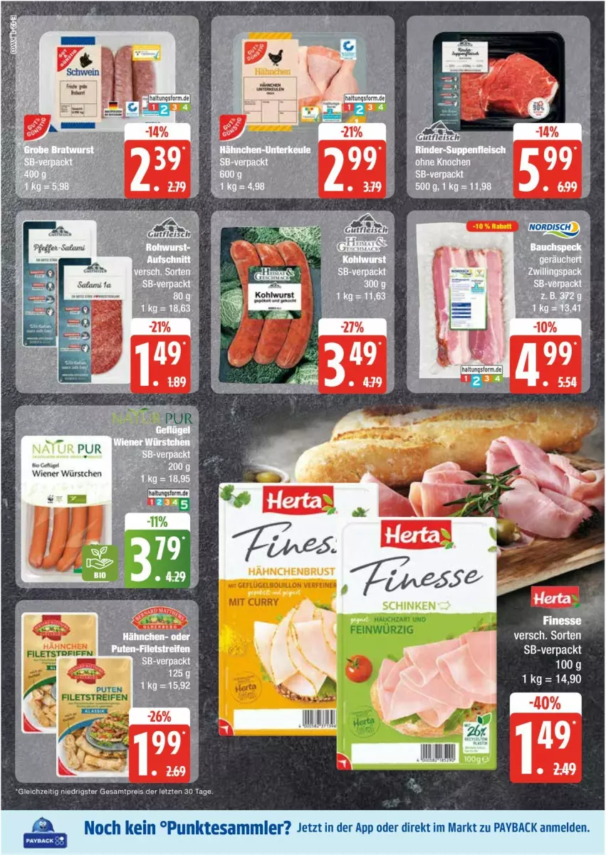 Aktueller Prospekt Edeka - Prospekte - von 13.01 bis 18.01.2025 - strona 12 - produkty: curry, filet, filets, Geflügel, payback, pfeffer, reifen, salami, tesa, wiener, wiener würstchen, würstchen