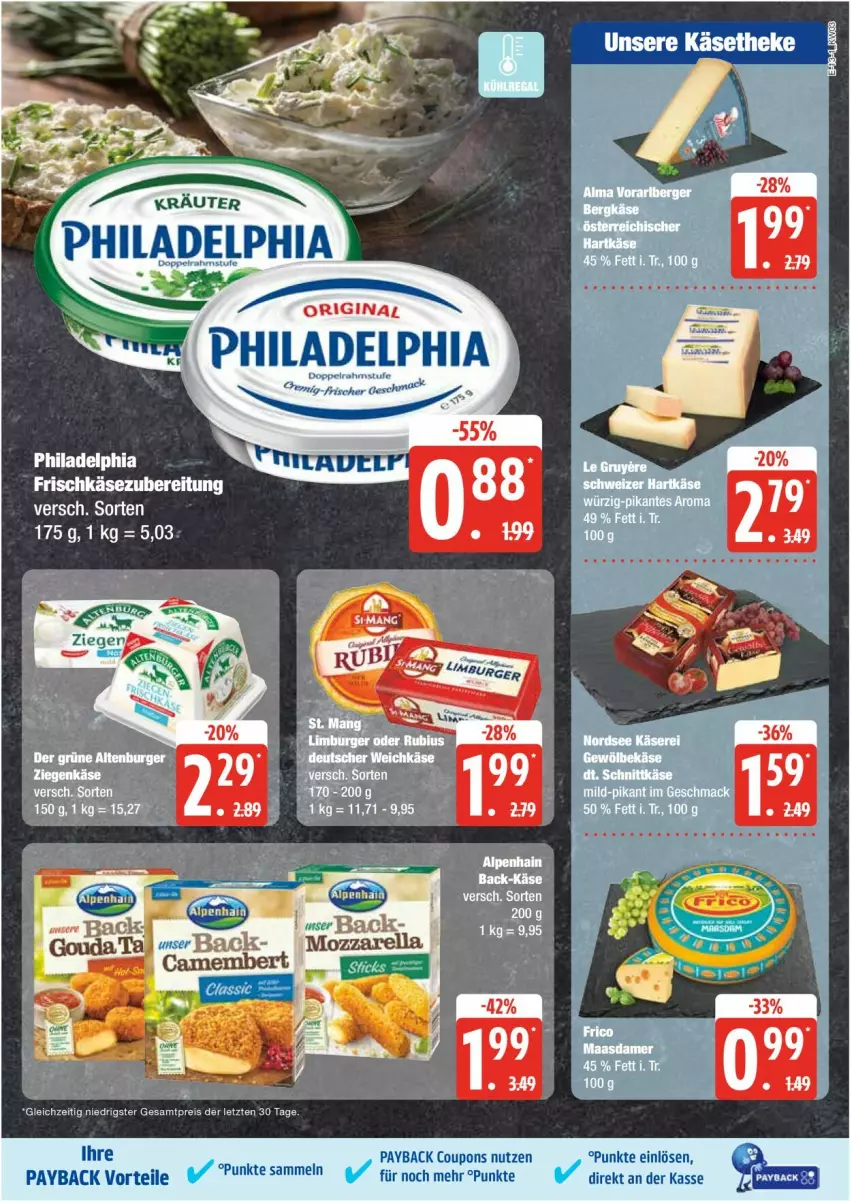 Aktueller Prospekt Edeka - Prospekte - von 13.01 bis 18.01.2025 - strona 13 - produkty: coupon, coupons, doppelrahmstufe, eis, frischkäse, frischkäsezubereitung, Käse, mac, payback, philadelphia, reis, Ti, ZTE