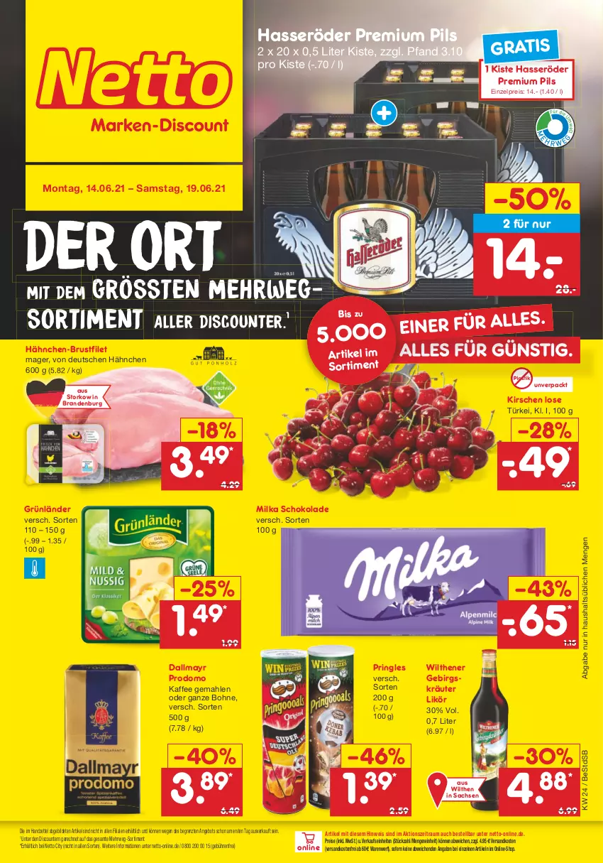 Aktueller Prospekt Netto Marken-Discount - Filial Angebote - von 14.06 bis 19.06.2021 - strona 1