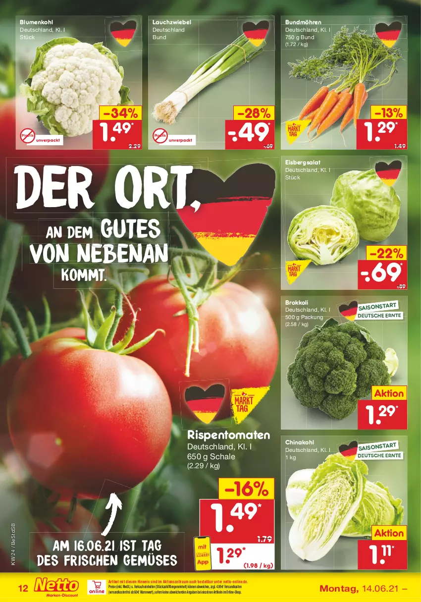 Aktueller Prospekt Netto Marken-Discount - Filial Angebote - von 14.06 bis 19.06.2021 - strona 12