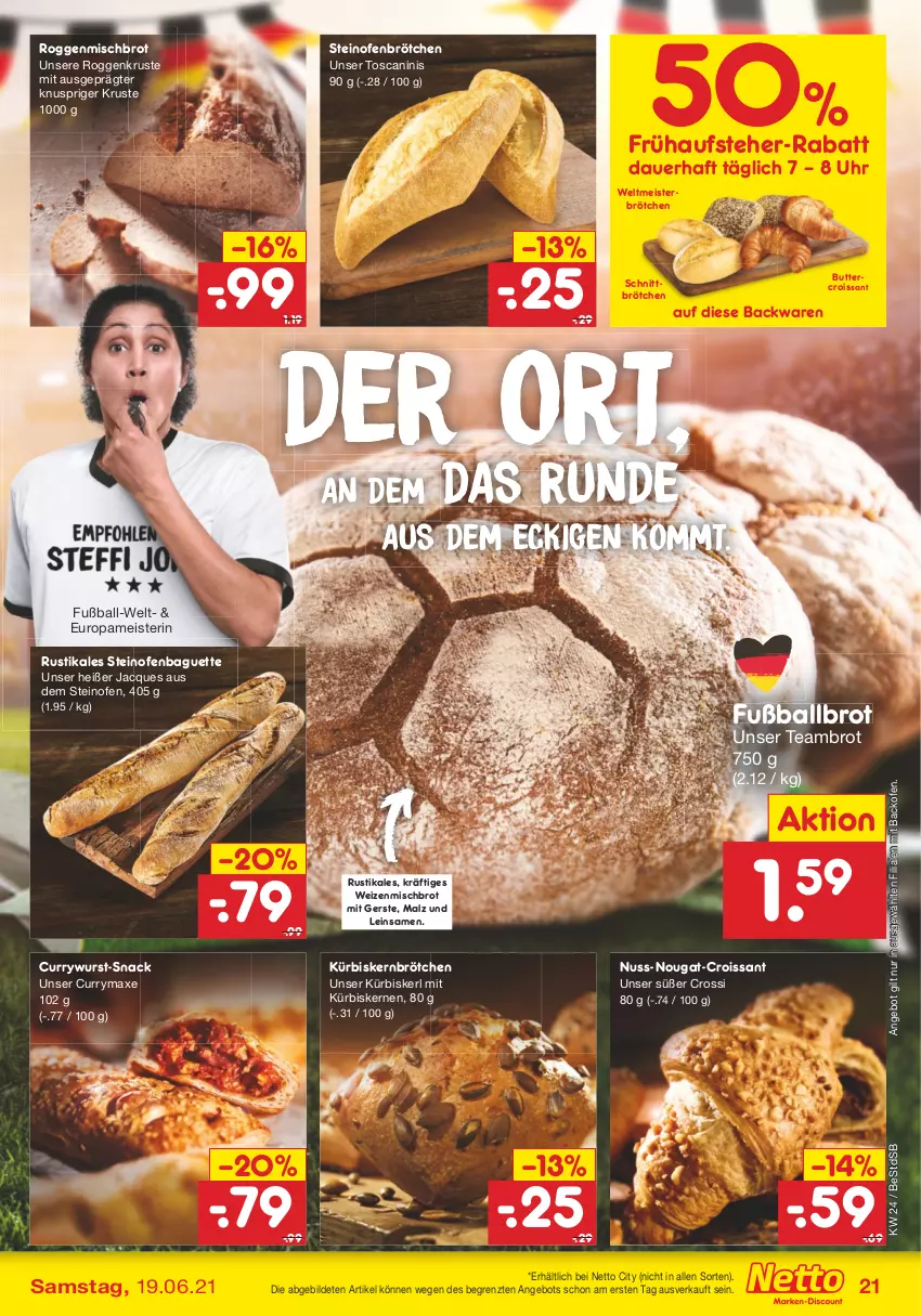 Aktueller Prospekt Netto Marken-Discount - Filial Angebote - von 14.06 bis 19.06.2021 - strona 21