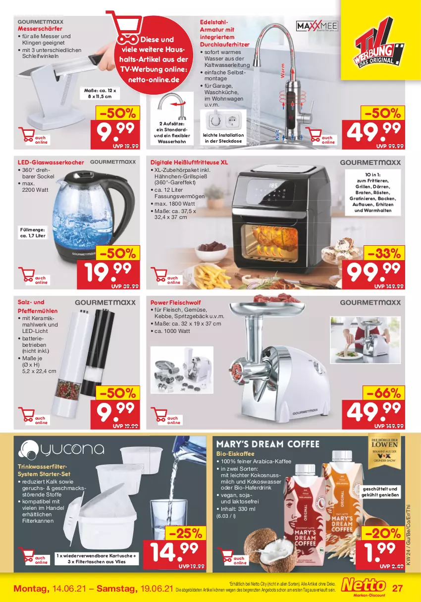 Aktueller Prospekt Netto Marken-Discount - Filial Angebote - von 14.06 bis 19.06.2021 - strona 27