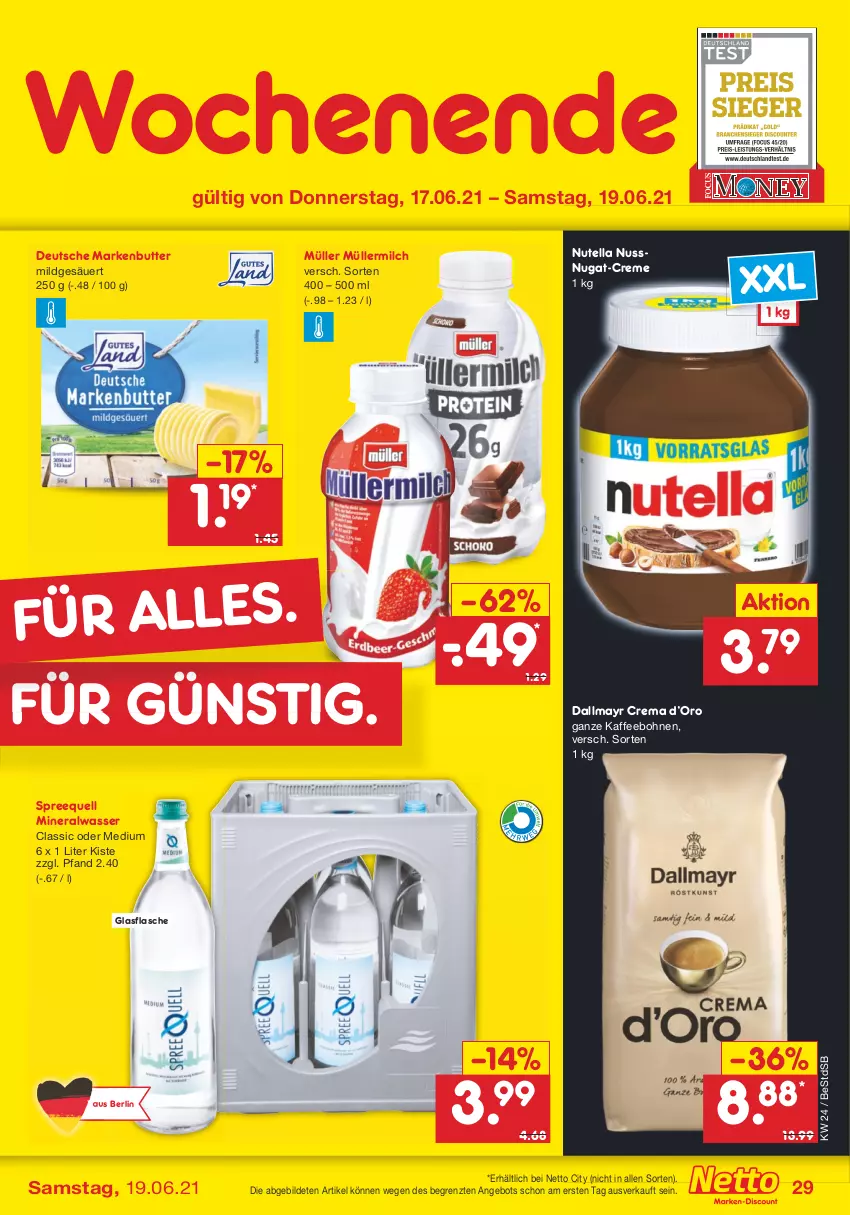 Aktueller Prospekt Netto Marken-Discount - Filial Angebote - von 14.06 bis 19.06.2021 - strona 29