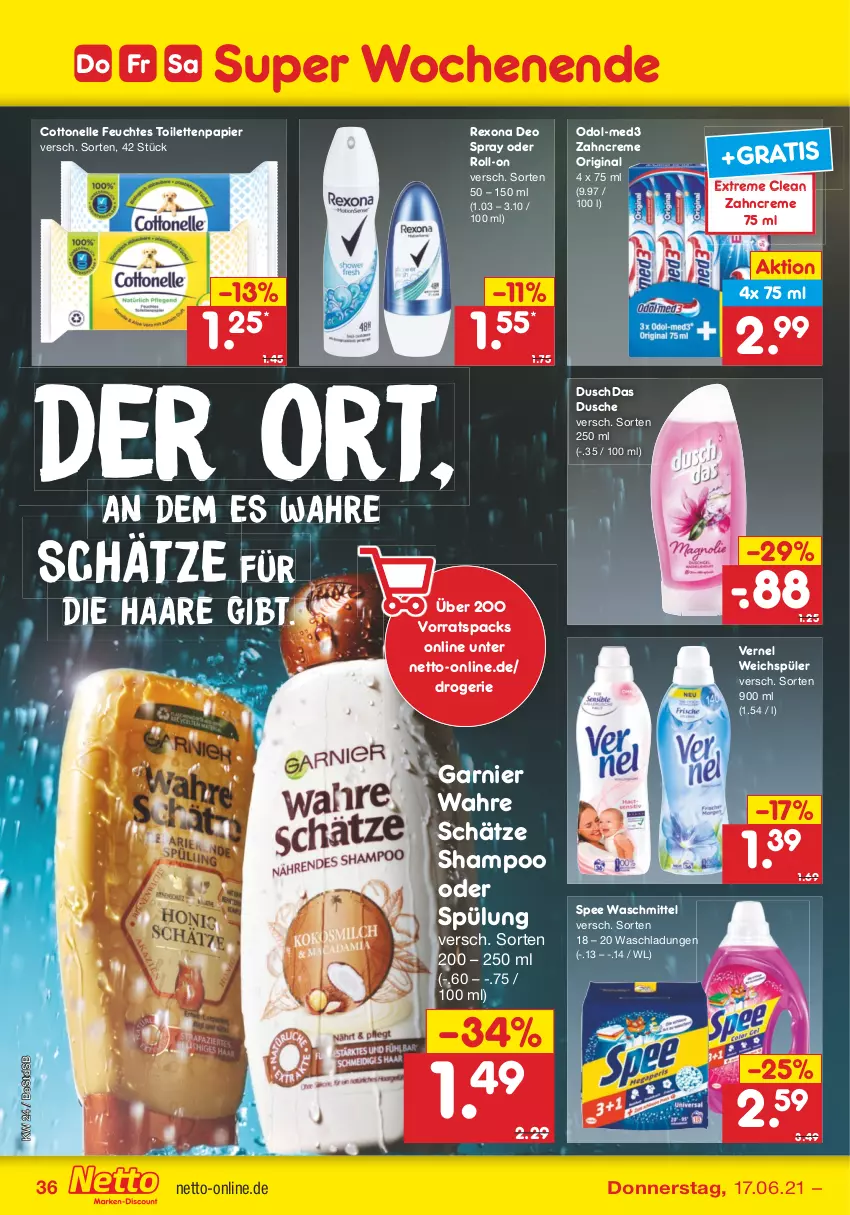 Aktueller Prospekt Netto Marken-Discount - Filial Angebote - von 14.06 bis 19.06.2021 - strona 36