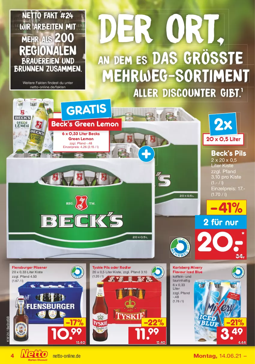 Aktueller Prospekt Netto Marken-Discount - Filial Angebote - von 14.06 bis 19.06.2021 - strona 4