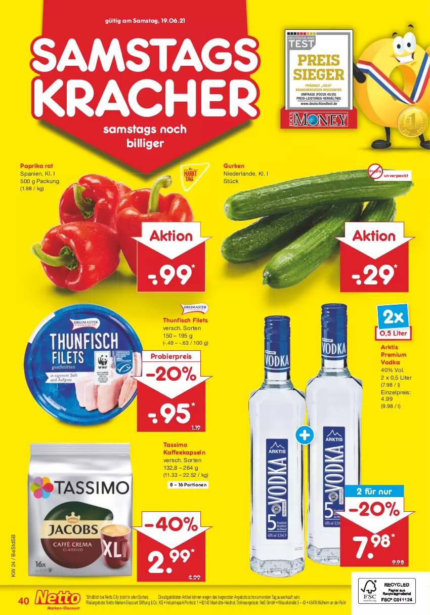 Aktueller Prospekt Netto Marken-Discount - Filial Angebote - von 14.06 bis 19.06.2021 - strona 40