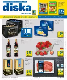 Gazetka promocyjna Diska - Prospekte - Gazetka - ważna od 04.06 do 04.06.2022 - strona 1 - produkty: aktionspreis, angebot, angebote, ball, beere, beeren, Berger, bier, butter, dallmayr, dallmayr prodomo, eis, erdbeere, erdbeeren, flasche, frucht, fruchtgummi, haribo, kaffee, kräuter, likör, prodomo, radeberger, reis, Schal, Schale, schnitzel, Ti, weihenstephan, wilthener, ZTE