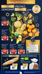 Gazetka promocyjna AldiSud - ALDI Aktuell - Gazetka - ważna od 24.12 do 24.12.2021 - strona 10 - produkty: aldi, avocado, backofen, baguette, bio, brokkoli, brot, eis, elle, erde, , galiamelone, gurke, korn, Kornbrot, kracher, Meister, melone, natur, obst, Obst und Gemüse, Ofen, orange, orangen, reis, rum, Ti, und gemüse, vollkornbrot