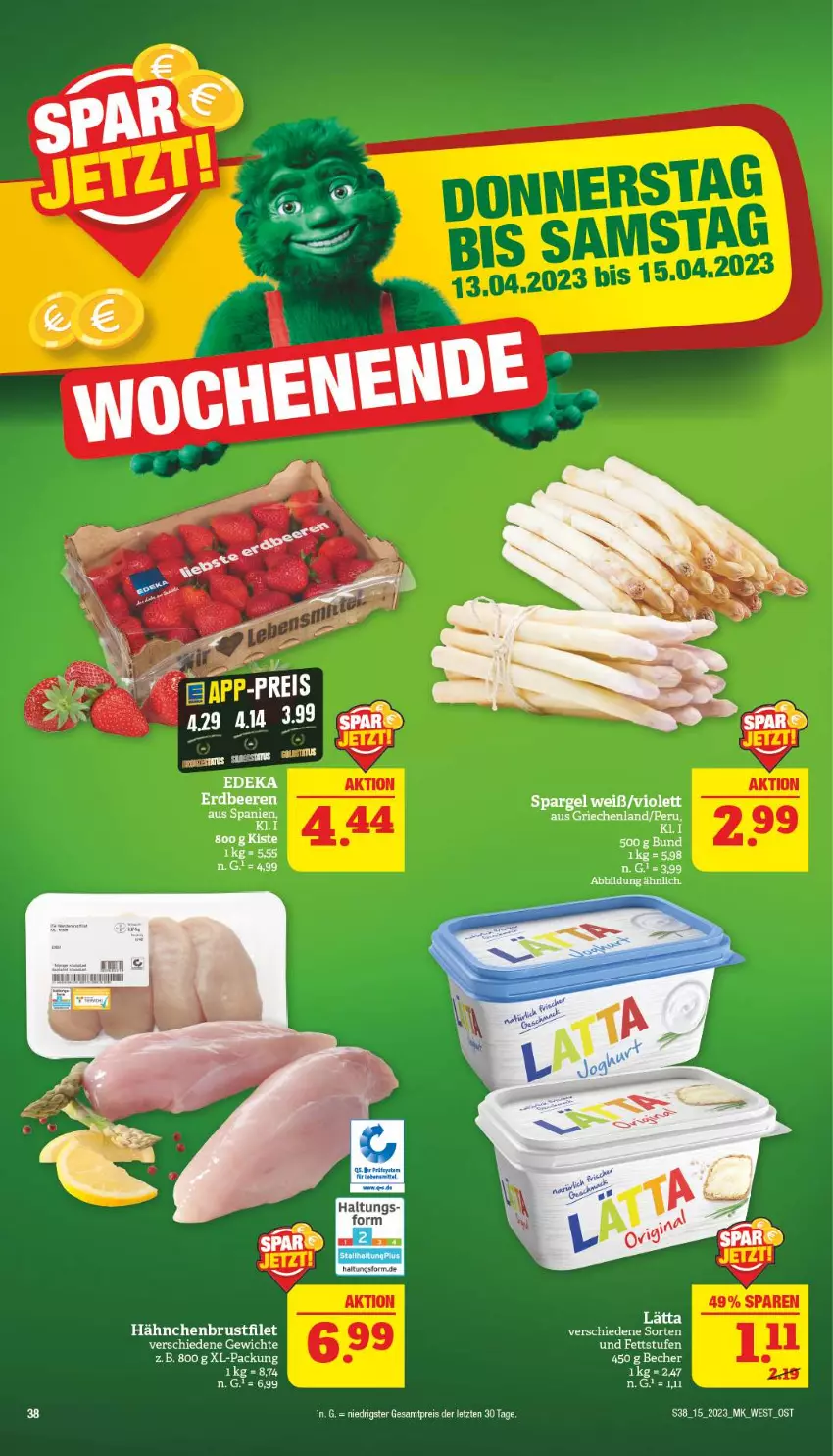 Aktueller Prospekt Marktkauf - Prospekt - von 09.04 bis 15.04.2023 - strona 38 - produkty: brustfilet, eis, filet, hähnchenbrust, hähnchenbrustfilet, reis, spargel, weber, ZTE