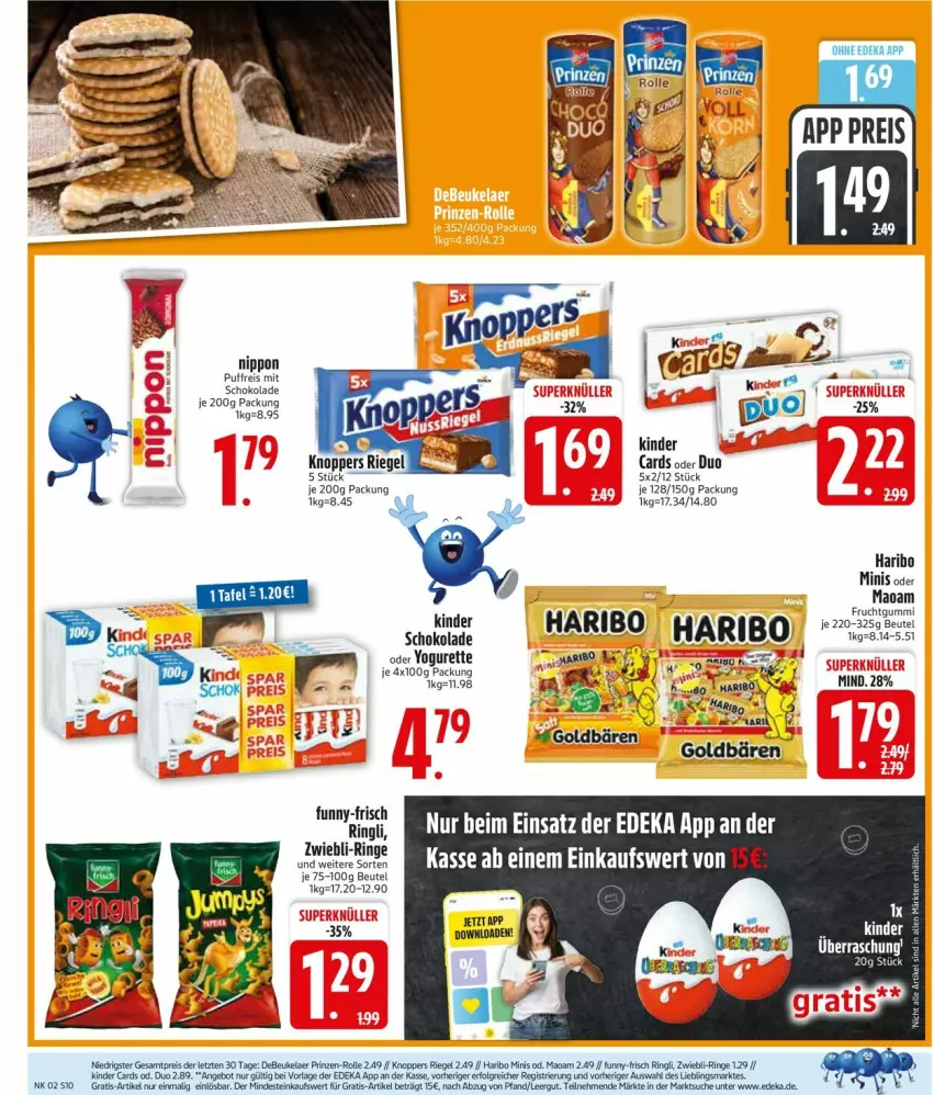 Aktueller Prospekt Edeka - Prospekte - von 05.01 bis 10.01.2026 - strona 12 - produkty: beutel, debeukelaer, deka, eis, fisch, frucht, fruchtgummi, haribo, Kinder, kinder schokolade, knoppers, LG, maoam, nippon, oder yogurette, reis, riegel, ring, schoko, schokolade, Ti, Yo, yogurette, ZTE