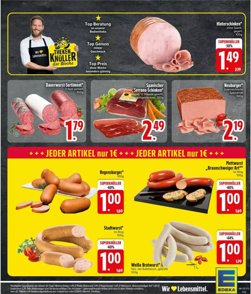 Aktueller Prospekt Edeka - Prospekte - von 05.01 bis 10.01.2026 - strona 17 - produkty: Abtei, deka, hinterschinken, mac, nuss, schinken, Ti