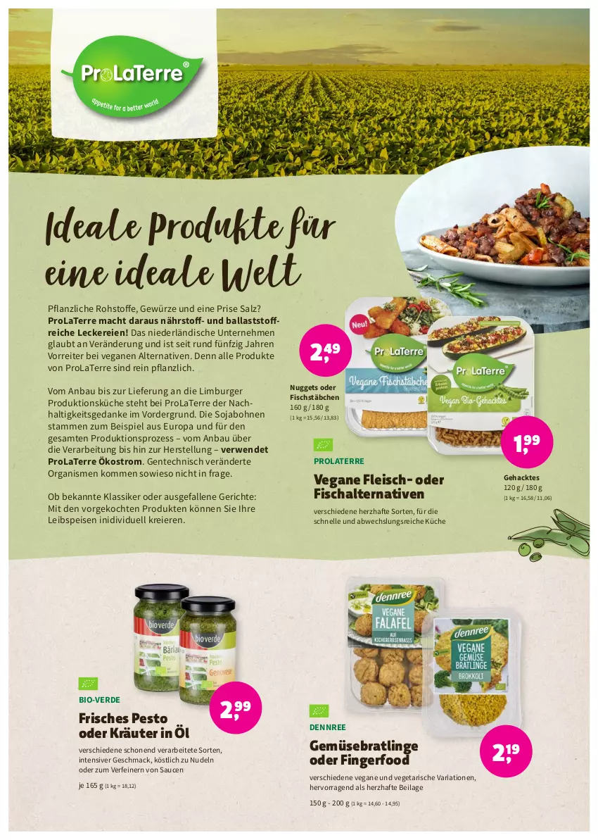 Aktueller Prospekt Denns Biomarkt - Prospekte - von 23.11 bis 06.12.2022 - strona 4 - produkty: ball, Bau, bio, bohne, bohnen, burger, dennree, eier, eis, elle, ente, erde, fisch, Fischalternativen, fischstäbchen, fleisch, gewürz, ilag, kräuter, küche, Limburger, mac, nudel, nudeln, nuggets, oder kräuter, pesto, Ria, rwe, salz, sauce, saucen, Schal, soja, Ti, Vegane Fleisch, Vegeta