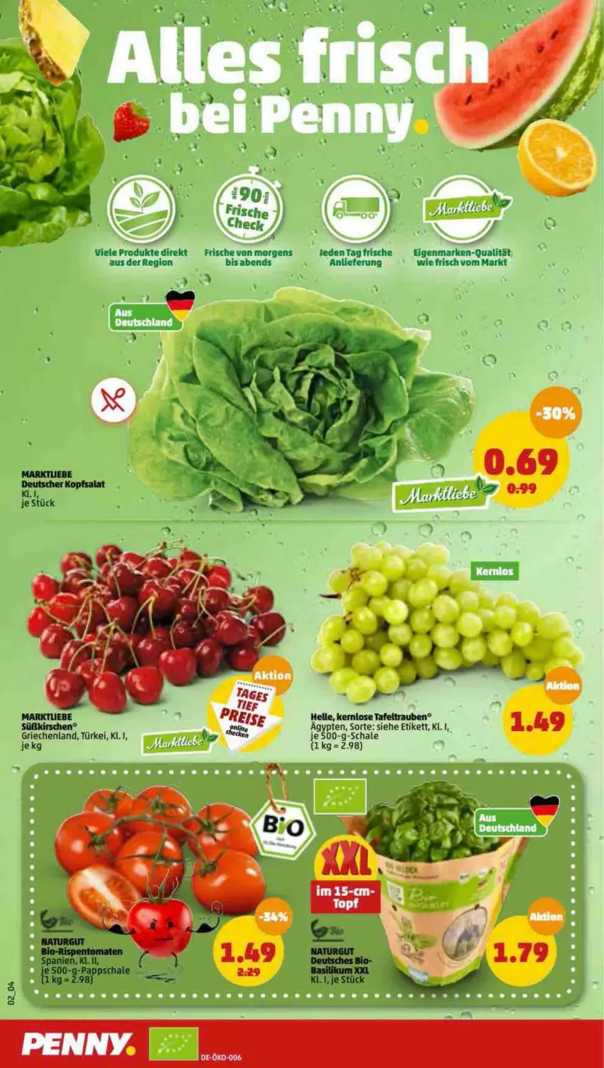 Aktueller Prospekt Penny - Prospekte - von 04.07 bis 09.07.2022 - strona 2 - produkty: eis, elle, reis, Schal, Schale, tafeltrauben, Ti, trauben