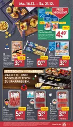 Gazetka promocyjna Aldi Nord - Von Montag - Gazetka - ważna od 21.12 do 21.12.2024 - strona 9 - produkty: almare, baguette, braten, eis, filet, filets, fisch, fleisch, Fondue, garnelen, gewürz, gin, Heu, hollandaise, Käse, küche, Küchen, latte, meggle, reis, Ria, rind, rinder, sauce, sauce hollandaise, Schal, Schale, schwein, thunfisch, Ti, wein, ZTE