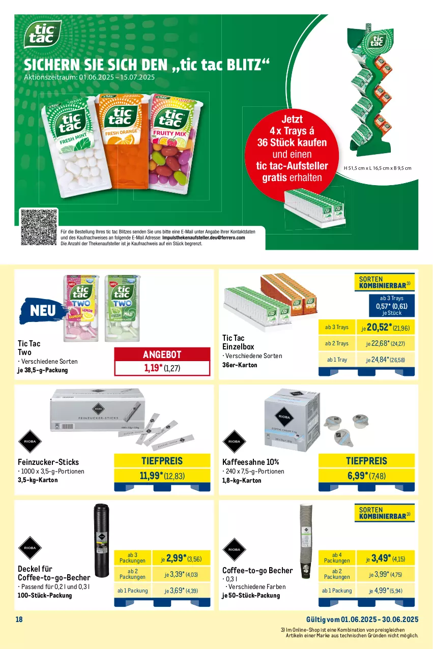 Aktueller Prospekt Metro - Monats-Mix - von 01.06 bis 30.06.2025 - strona 19 - produkty: angebot, Becher, beutel, bifi, bratwurst, brötchen, Croissant, decke, Deckel, eis, gin, kaffee, korn, mehrkornbrötchen, reis, sahne, snack, Sucuk, Ti, tiefpreis, wurst, zucker