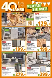 Gazetka promocyjna  - Prospekt für Globus Baumarkt  Achern - Gazetka - ważna od 16.04 do 16.04.2022 - strona 6 - produkty: Balkonset, glasplatte, Holz, kissen, Klappstühl, kunststoffgeflecht, latte, möbel, Ria, Rückenkissen, sessel, sitzkissen, Stühl, Ti, tisch