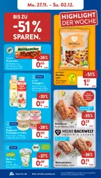 Gazetka promocyjna AldiSud - NÄCHSTE WOCHE - Gazetka - ważna od 02.12 do 02.12.2023 - strona 12 - produkty: aldi, apfel, auer, backofen, backwaren, Bau, Bauer, Becher, bio, brötchen, eis, flasche, frucht, fruchtjoghurt, geback, joghur, joghurt, knacker, mandel, mandeln, mango, milch, natur, nuss, Nussknacker, Ofen, reis, resa, sahne, Ti, vollmilch, walnuss