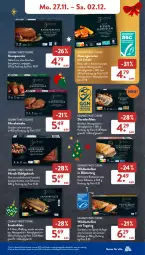 Gazetka promocyjna AldiSud - NÄCHSTE WOCHE - Gazetka - ważna od 02.12 do 02.12.2023 - strona 7 - produkty: aqua, blätterteig, blattspinat, Dorade, eis, ente, filet, filets, fisch, fische, Fischer, garnelen, gewürz, gulasch, Hirschsteaks, kräuter, lachs, lachsfilet, LG, marinade, mit gemüse, natur, reis, riesengarnelen, salz, sauce, Schal, Schale, Schere, schnitten, spinat, steak, steaks, Ti, Wild, wildlachs, Zander, Zanderfilets