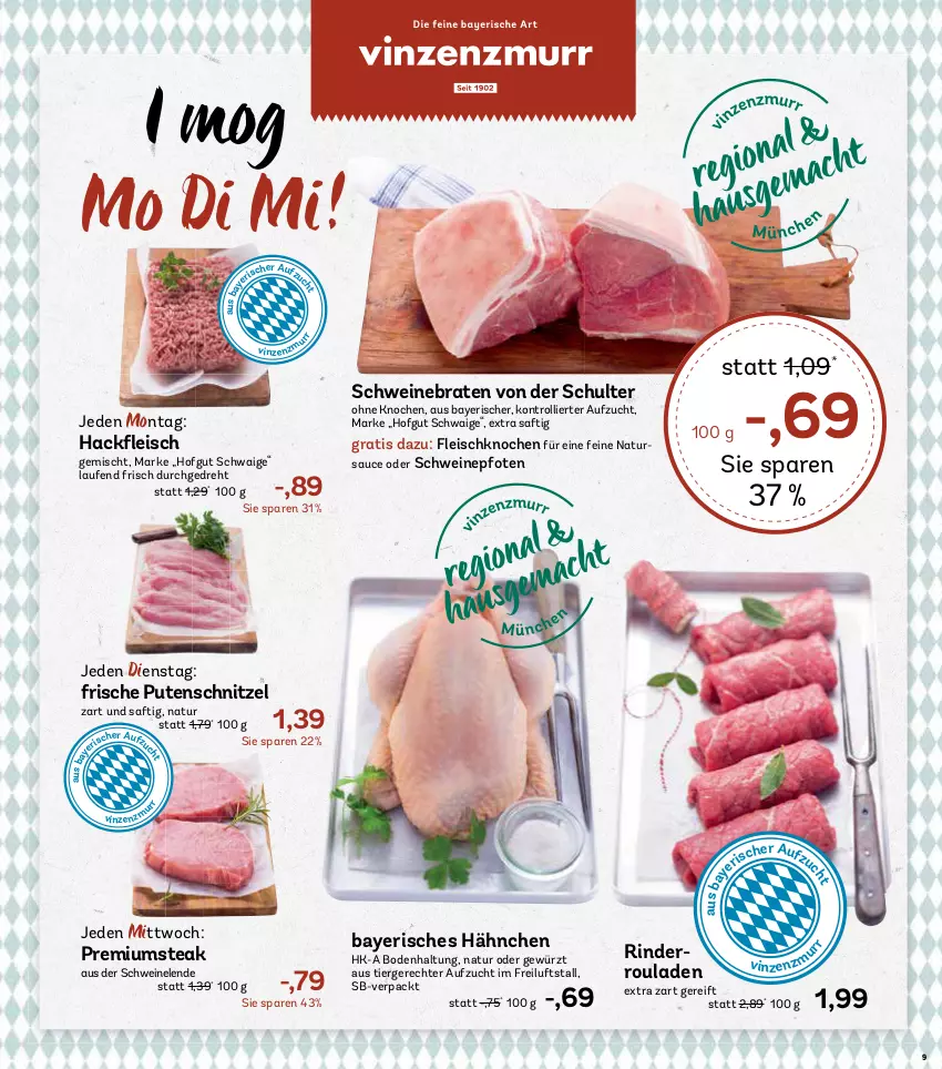 Aktueller Prospekt Aez - Prospekte - von 07.01 bis 11.01.2025 - strona 9 - produkty: braten, eis, fleisch, gewürz, hofgut, Laufen, natur, pute, putenschnitzel, rind, rinder, Rinderroulade, rinderrouladen, rouladen, saft, sauce, schnitzel, schwein, schweine, schweinebraten, steak, Ti, trolli, wein, weine