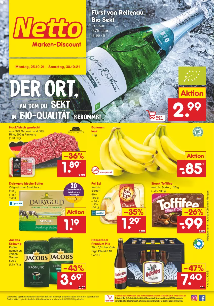 Aktueller Prospekt Netto Marken-Discount - Filial Angebote - von 25.10 bis 30.10.2021 - strona 1