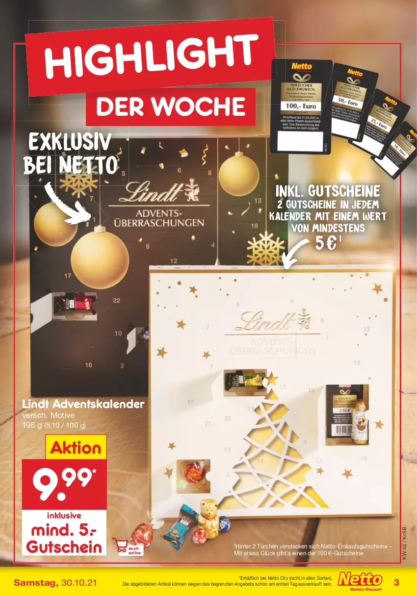 Aktueller Prospekt Netto Marken-Discount - Filial Angebote - von 25.10 bis 30.10.2021 - strona 3