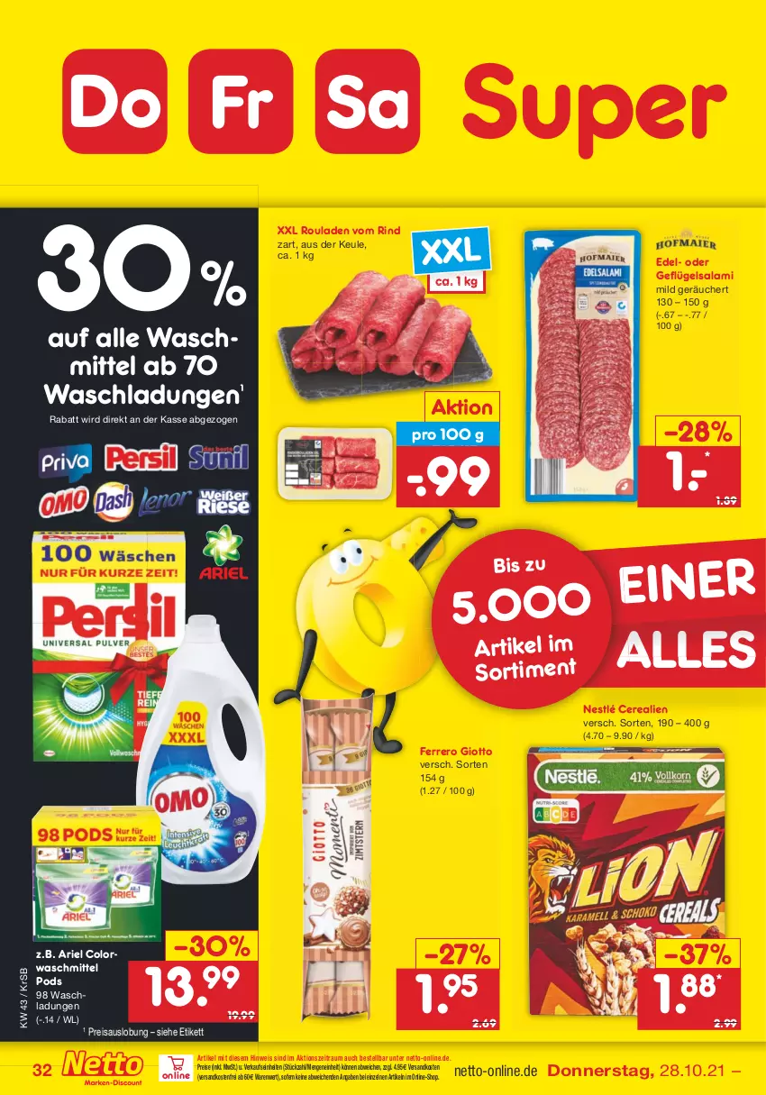 Aktueller Prospekt Netto Marken-Discount - Filial Angebote - von 25.10 bis 30.10.2021 - strona 32