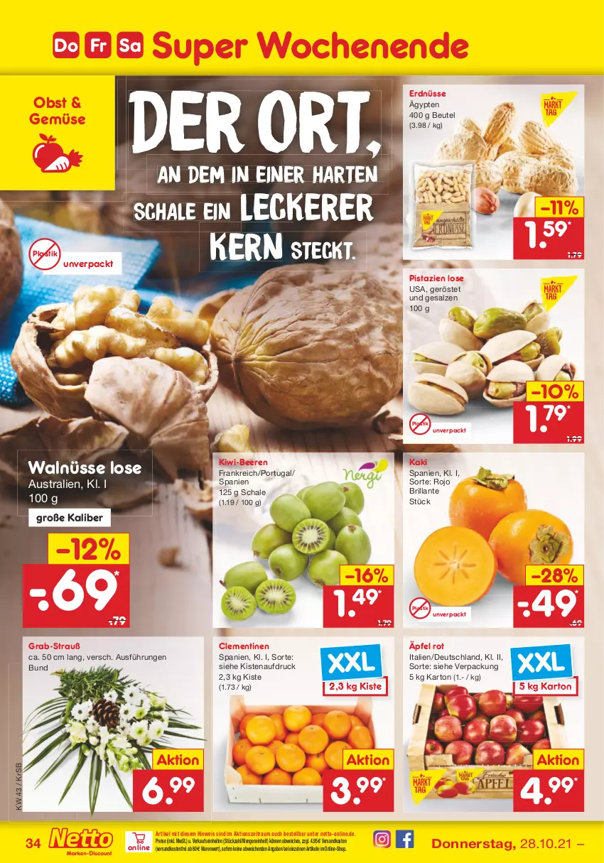 Aktueller Prospekt Netto Marken-Discount - Filial Angebote - von 25.10 bis 30.10.2021 - strona 34