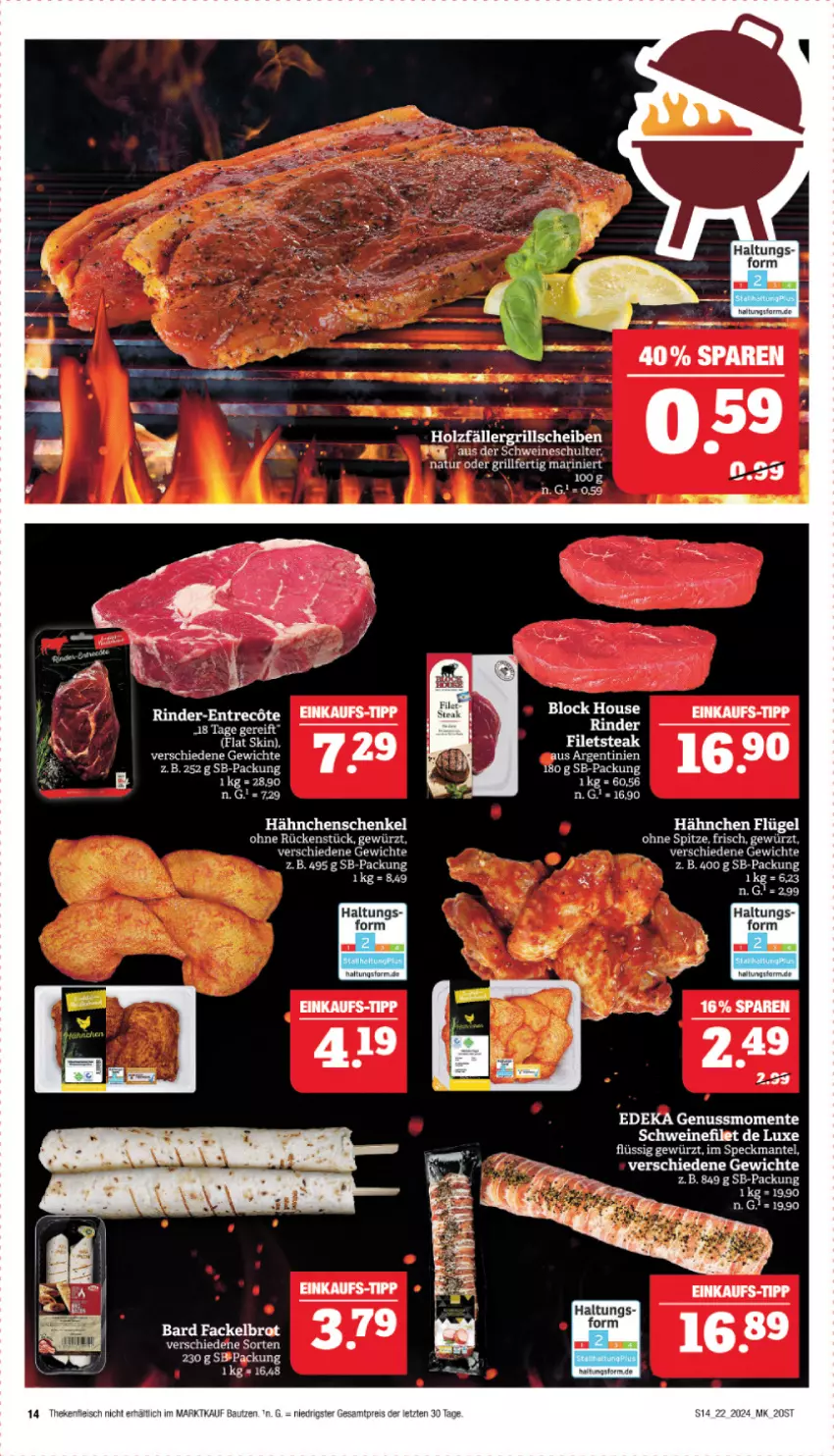 Aktueller Prospekt Marktkauf - Prospekt - von 26.05 bis 01.06.2024 - strona 14 - produkty: Bau, deka, eis, ente, filet, fleisch, gewürz, grill, Holz, Mantel, natur, nuss, reis, rind, rinder, schwein, schweine, schweinefilet, Speck, tee, Ti, wein, weine, ZTE