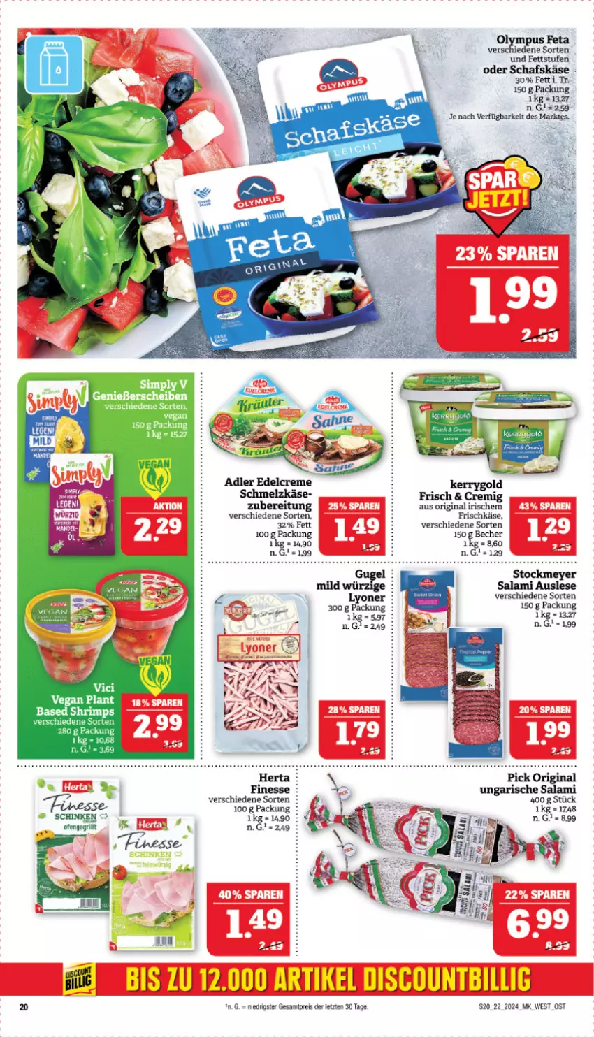 Aktueller Prospekt Marktkauf - Prospekt - von 26.05 bis 01.06.2024 - strona 20 - produkty: Becher, creme, edelcreme, eis, finesse, frischkäse, gin, herta, Käse, LG, lyoner, reis, rel, salami, Schmelzkäse, stockmeyer, Ti, Ungarische Salami, Yo, ZTE