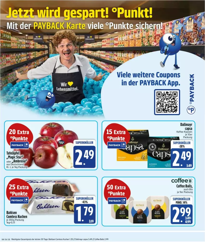 Aktueller Prospekt Edeka - Prospekte - von 03.02 bis 08.02.2025 - strona 10 - produkty: bahlsen, ball, bio, Cap, comtess, comtess kuchen, coupon, coupons, dallmayr, dallmayr capsa, eis, kaffee, kaffee-kapseln, kuchen, payback, reis, ZTE